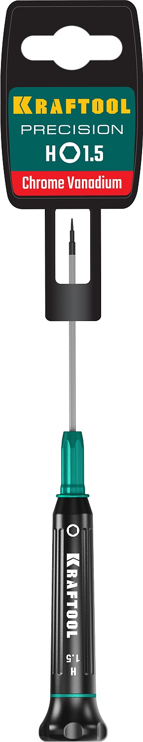 KRAFTOOL Precision, Hex1.5, отвертка для точных работ (25685-1.5)