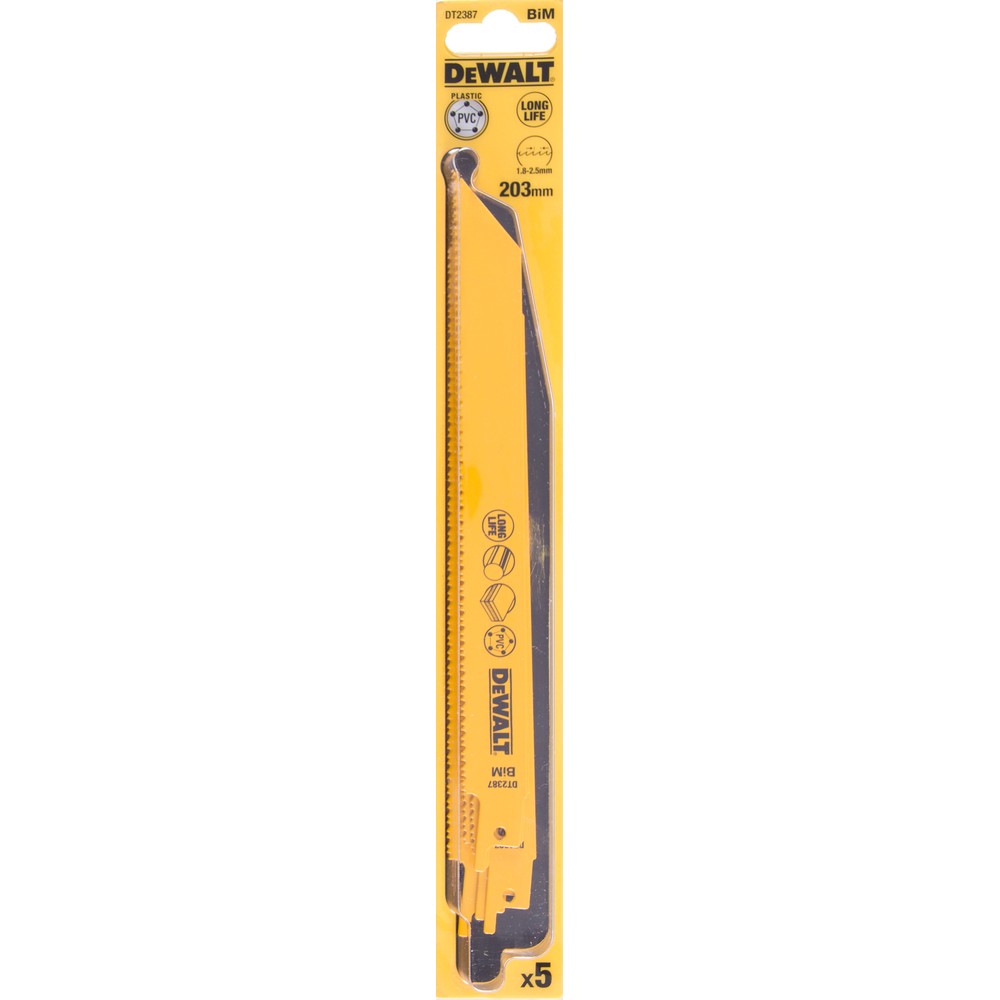 Набор полотен для сабельной пилы S1122VF DeWalt 5шт (DT2387)