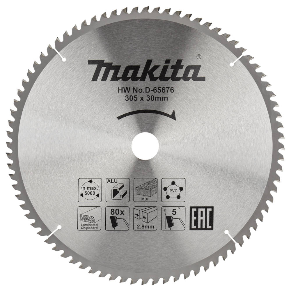 Диск пильный Makita универсальный 305x30x2.8/2x80T