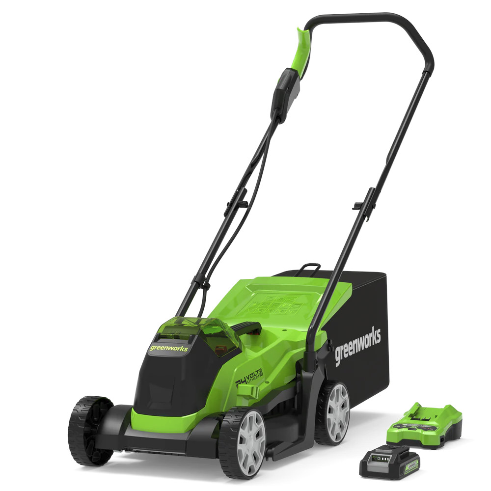 Газонокосилка аккумуляторная Greenworks 33 см GD24LM33K2 ( АКБ 2Ач и ЗУ)